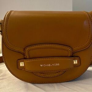 Michael Kors Tan Crossbody Bag with Gold Accents